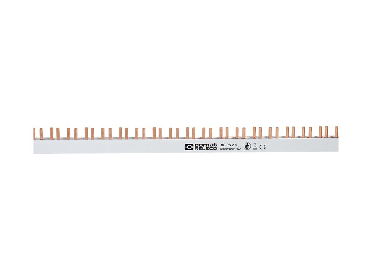 Phasenschiene ComatReleco RIC-PS-2-4, 4-polig (4L), Brückung 2/4/6/8, 2×17.5mm