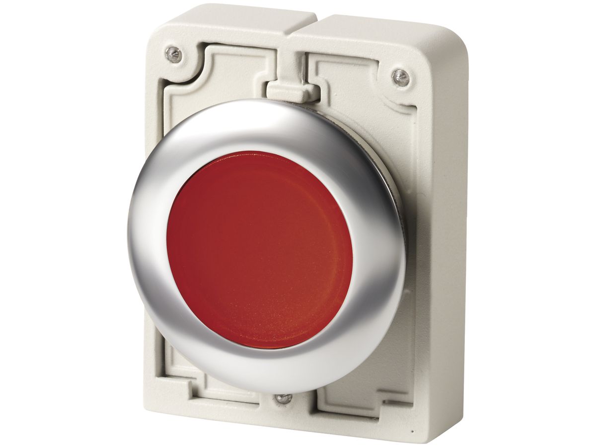 Leuchtdrucktasten ETN, Flat Front, rastend, rot, unbeschriftet