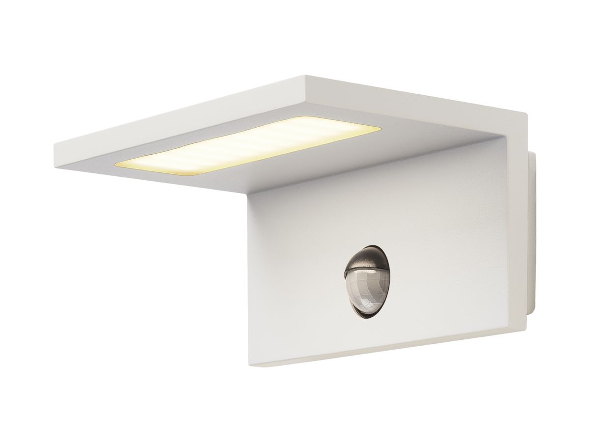 LED-Wandleuchte SLV SENSOR WL 9.8W 560lm 3000K IP44 100° 170×86×135mm weiss
