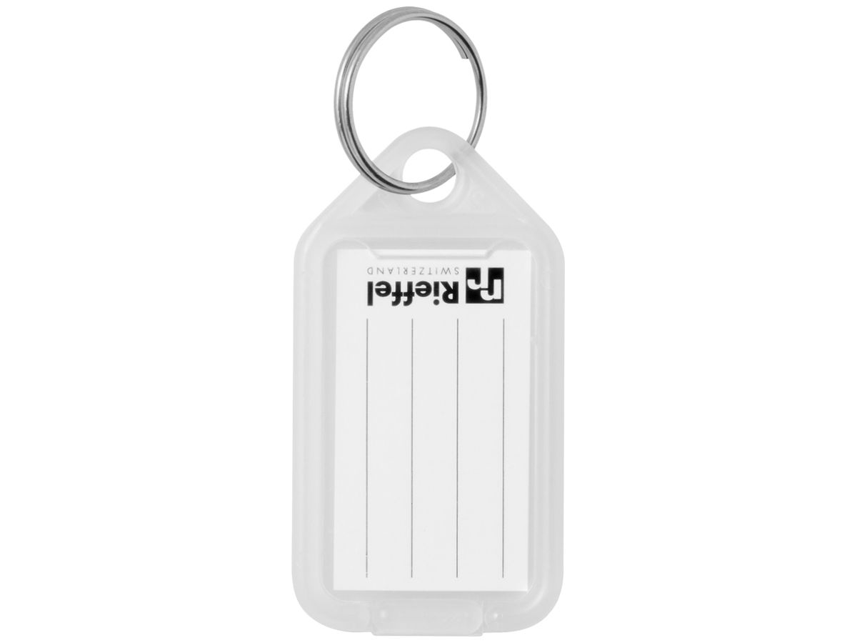 Bezeichnungsschild Rieffel KT 1000 22×38mm Kunststoff transparent 100Stk