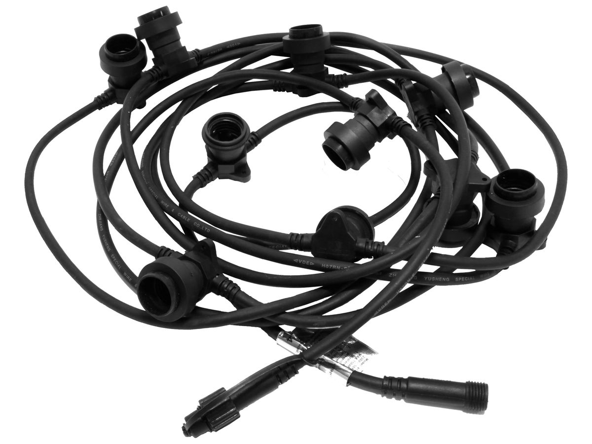 Lichterkette M. Schönenberger Solo 230V 10W 10×E27 10m IP44 Stecker T13 IP55