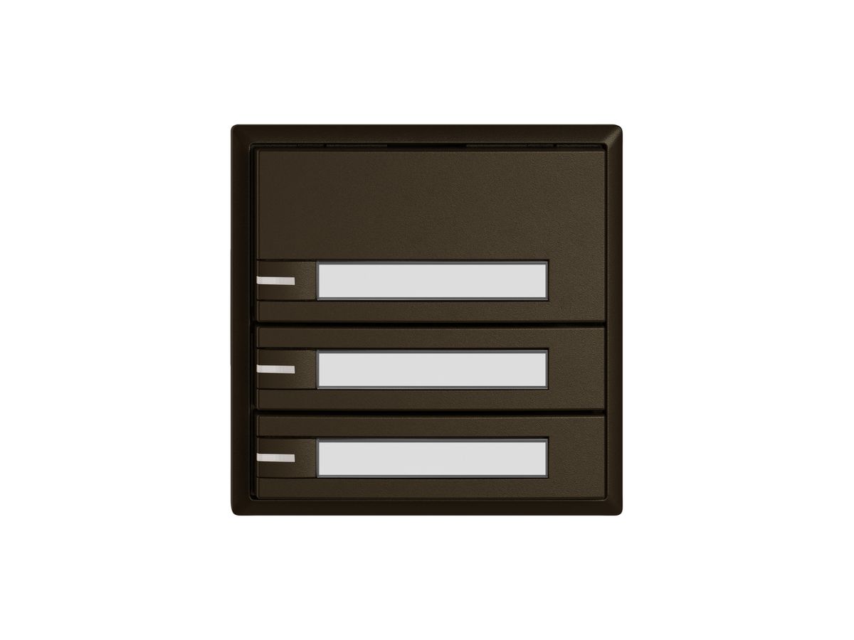 KNX-Taster RGB EDIZIO.liv SNAPFIX® Temperaturfüh.RGB-LED Pap.3×T 1-Tbed.br