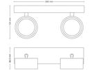 LED-Spot Philips Bracia 11W 1100lm 2700K 110° 260×80.5mm weiss 2×Spot
