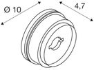 Wandhalterung SLV MANA BASE Ø100×47mm Aluminium schwarz