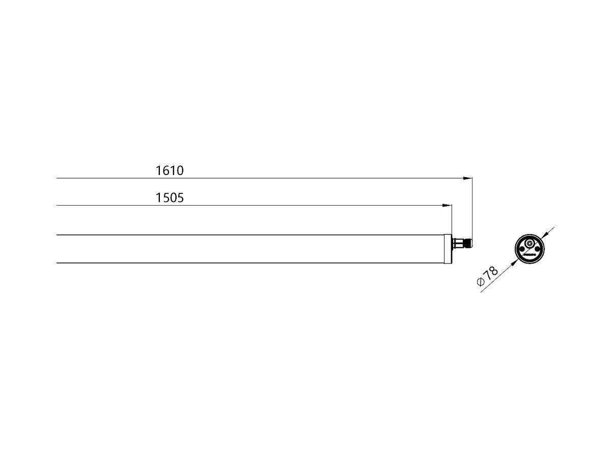 LED-Feuchtraumleuchte CoreLine WT210C 26W 3900lm 4000K IP67 Ø79×1610mm weiss