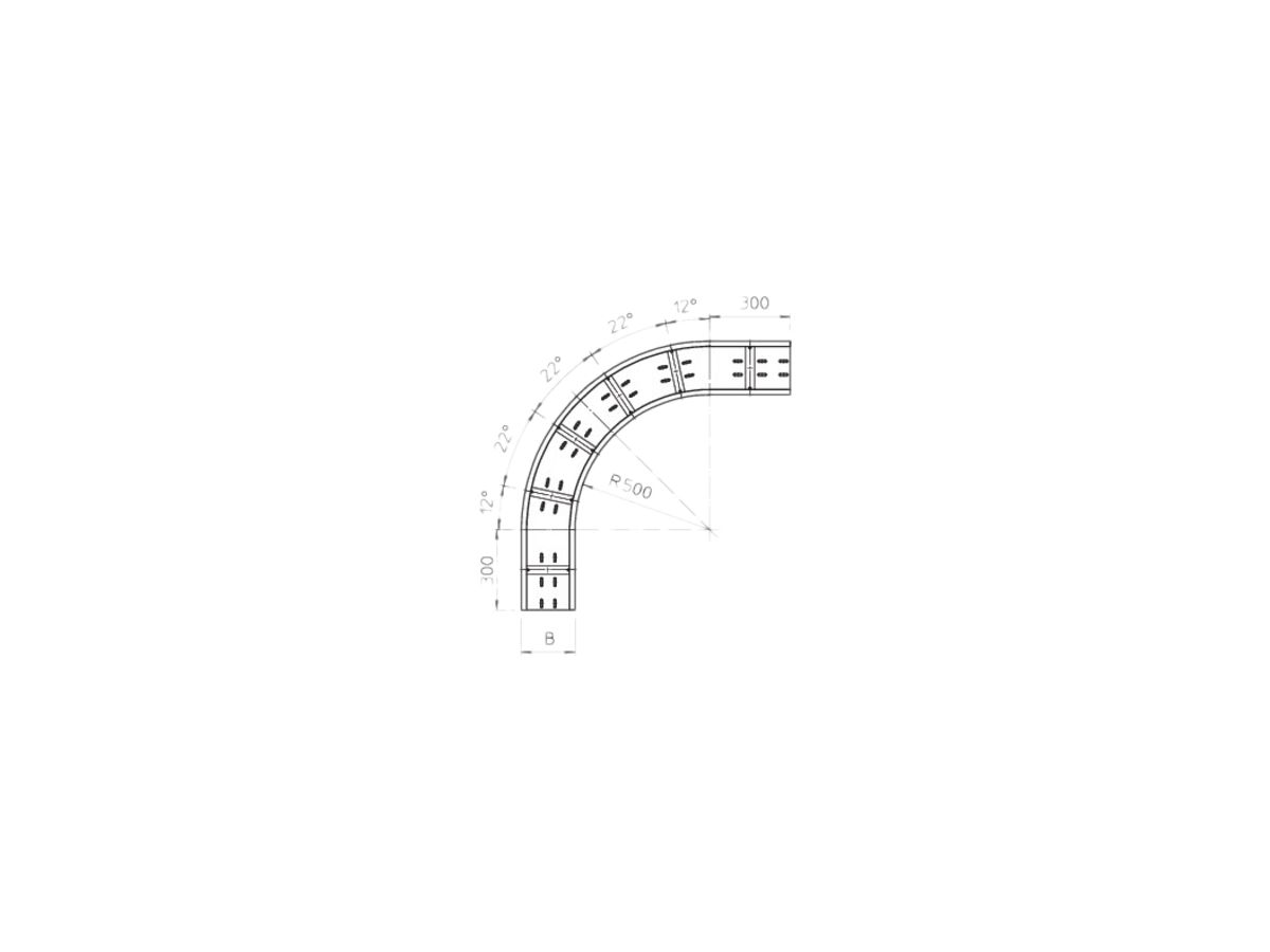 Bogen 90° Bettermann 110×400mm verzinkt