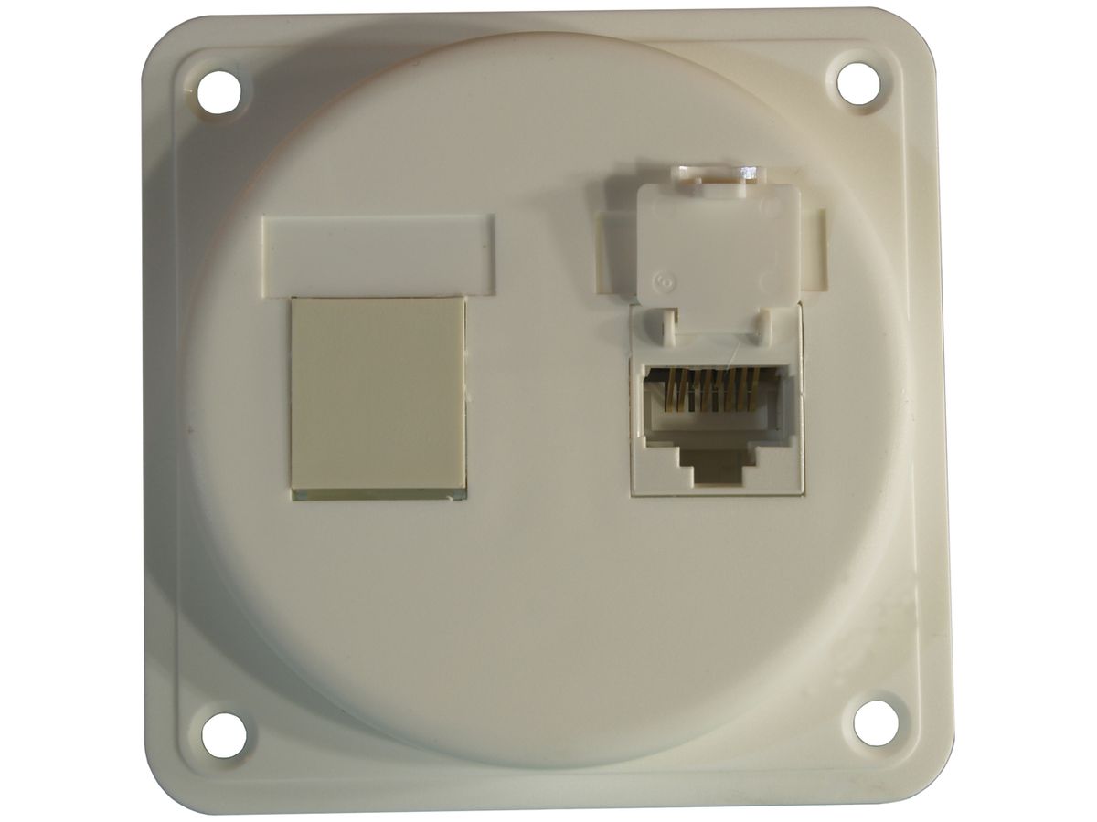 Dose Kat.6 IK 2f.1RJ45/u weiss