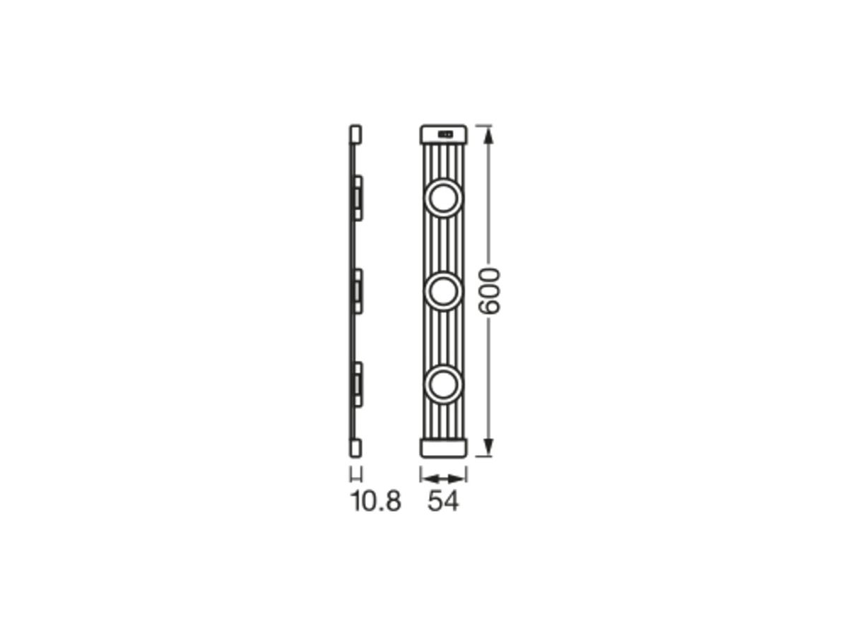 LED-Lichtleiste LDV LINEAR LED MAG 3 SPOT 9.5W 600lm 4000K 645mm PIR weiss