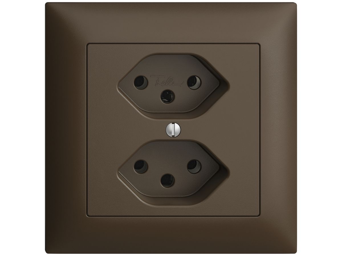 UP-Steckdose EDIZIOdue 2×T13 coffee mit Shutter