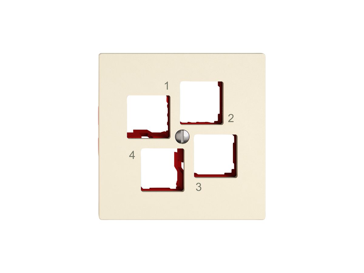Montageset EDIZIO.liv EASYNET S-One SNAPFIX® gerade 4×RJ45 cr