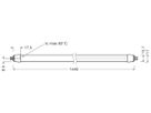 LED-Röhre LEDVANCE EXTERNAL P G5 41V 18W 2550lm 830 1449mm mattiert