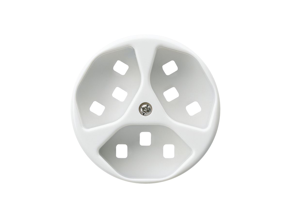 Frontscheibe zu Steckdose Hager basico 3×Typ 23 H weiss