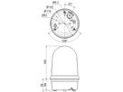 LED-Drehspiegelleuchte 883 24VAC/DC rot