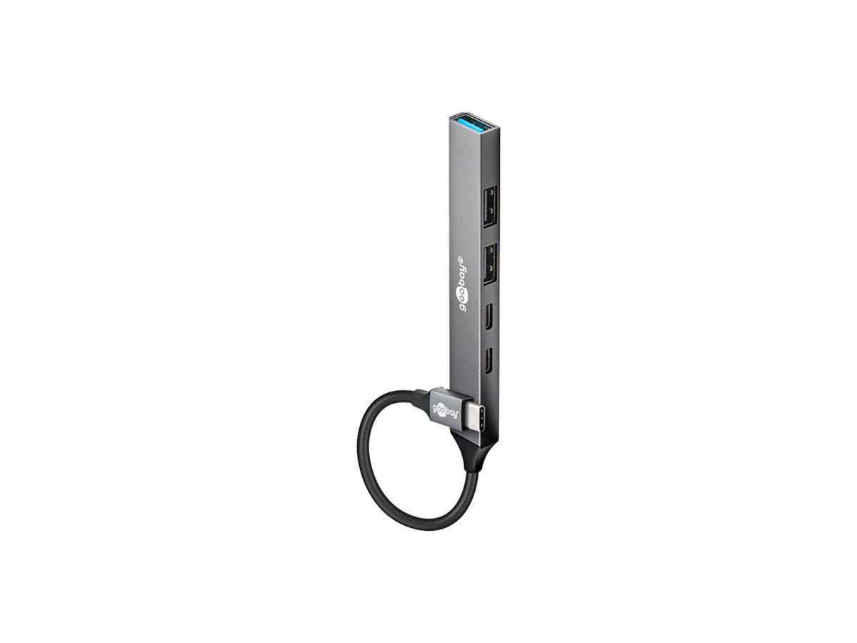USB-Hub wentronic goobay Tischgerät 3×USB-A 15.6mm 8.1×240mm