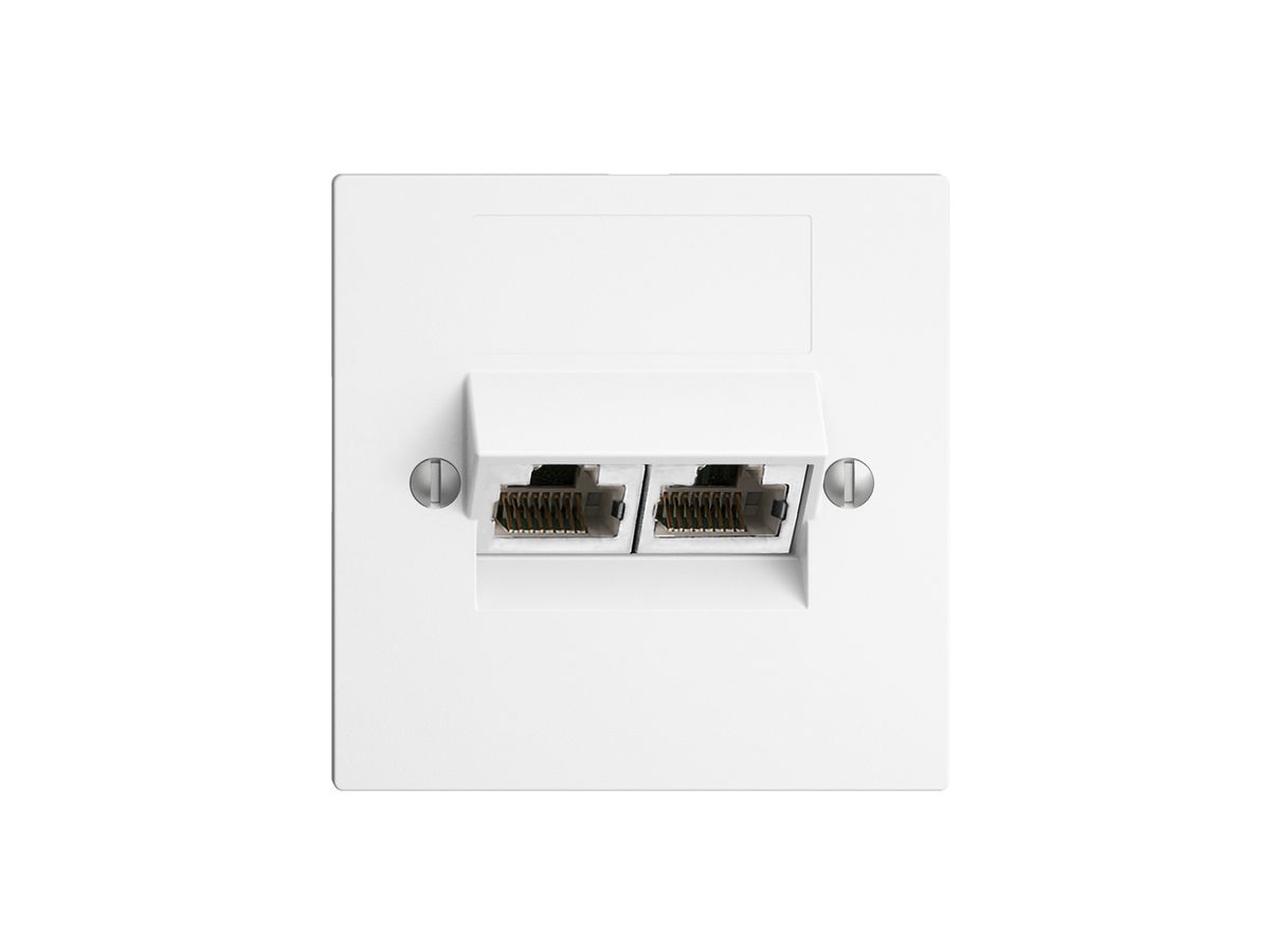 UP-Dose 2×RJ45/s 8P getr. EDIZIOdue weiss ITplus