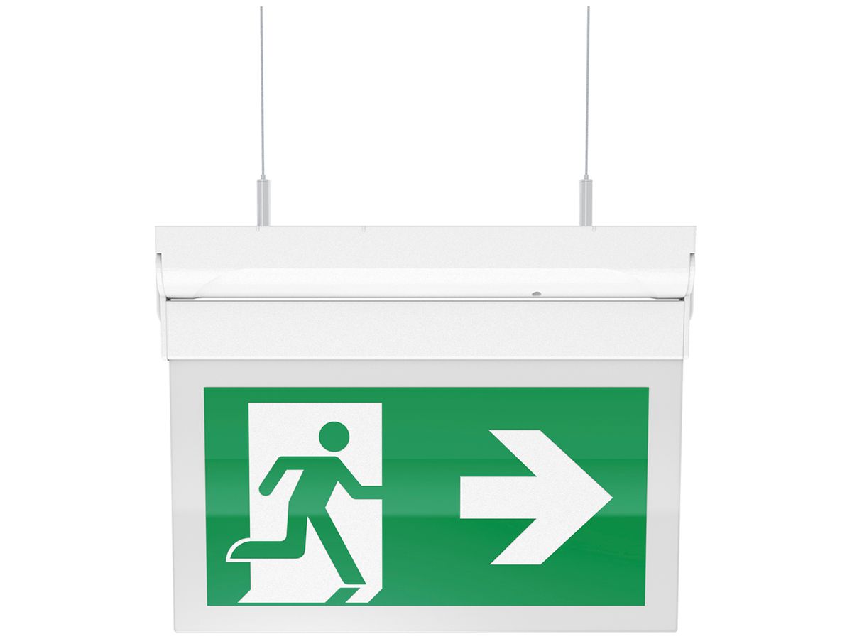 LED-Rettungszeichenleuchte Sylvania LifeSafe Pendel 50lm 3hST weiss
