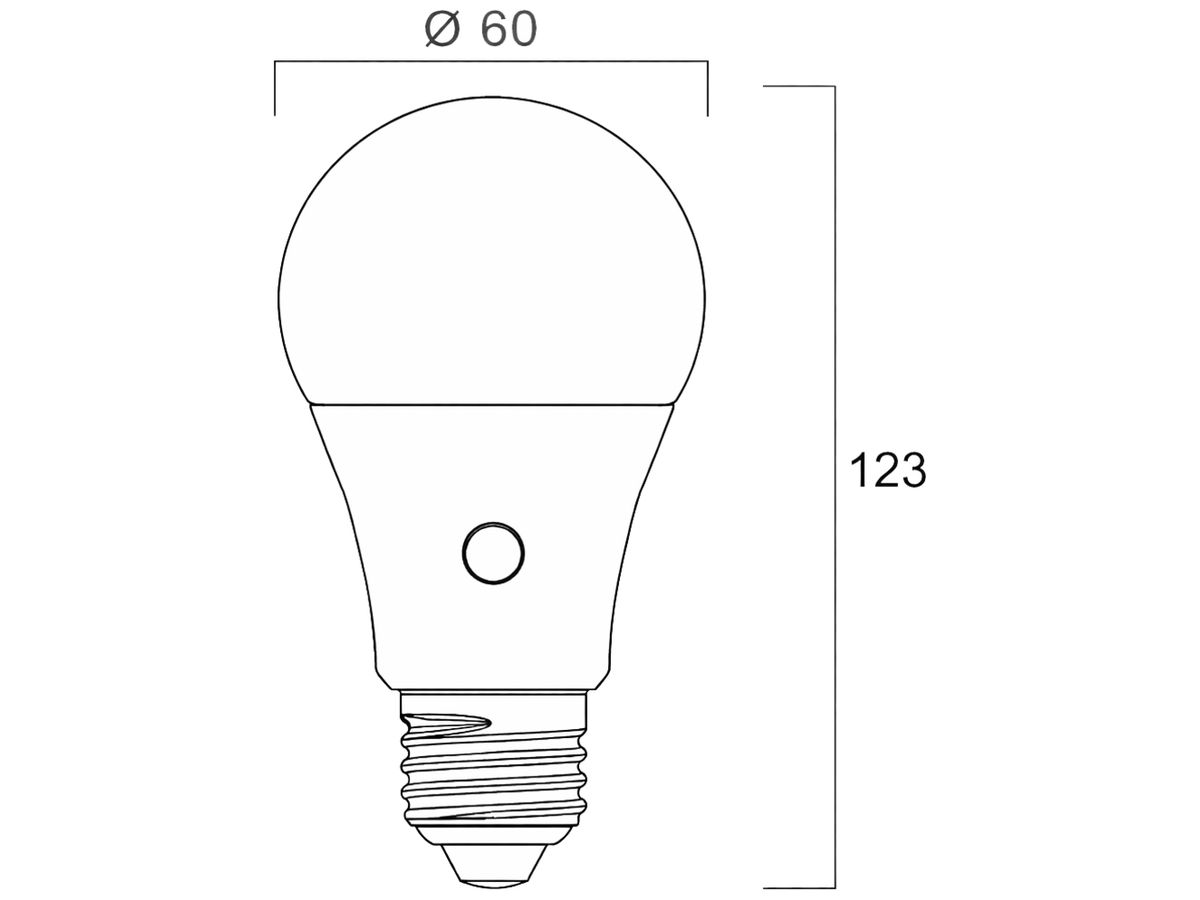 LED-Lampe Sylvania ToLEDo Light-Sense E27 8W 806lm 2700K Typ A 220° Ø60×120mm