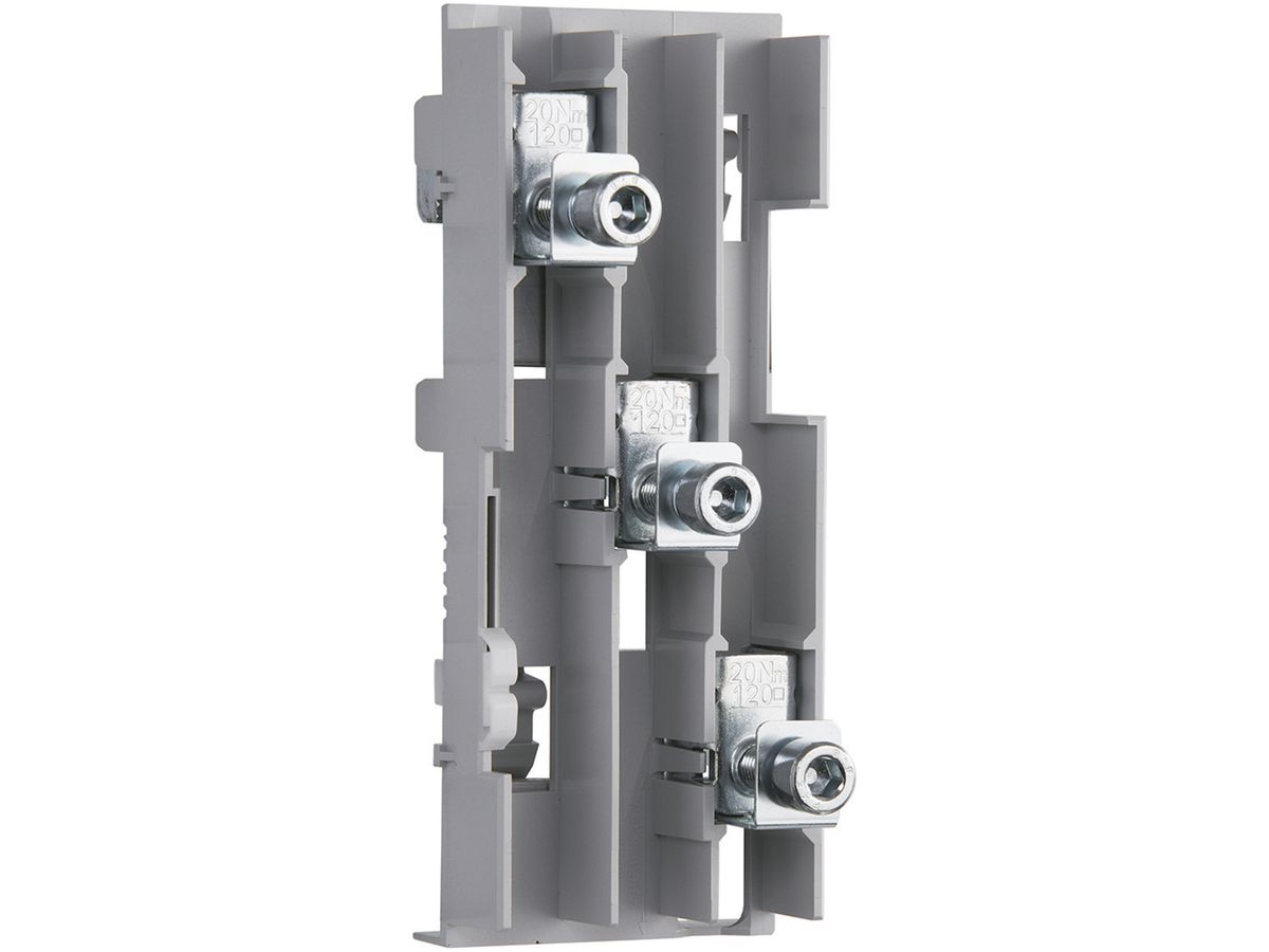 Anschlussklemmblock Hager Ø16…120mm² für Doppel-T-Profile und Flachprofile 10mm