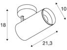 LED-Spot SLV NUMINOS SPOT L DALI 28W 2400lm 2700K 36° Ø100×213mm weiss