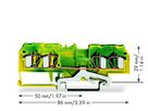 Klemme WAGO 4L 4mm² grün/gelb