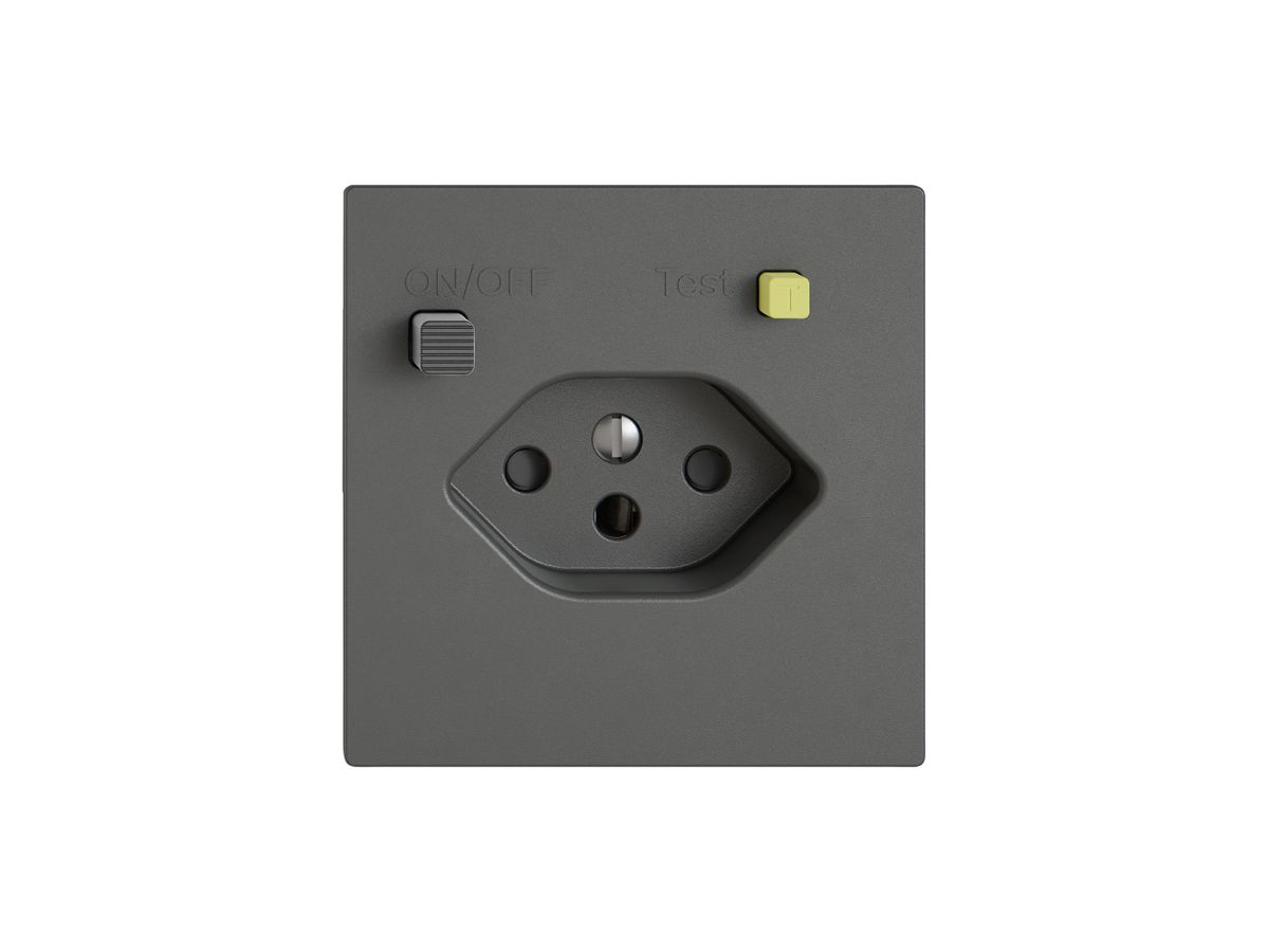 Steckdose FI EDIZIO.liv  1×T13 mit Shutter dgu