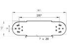 Gelenkbogenelement Bettermann RGBEV 90° 100×110mm verzinkt zu MKS-Kanal