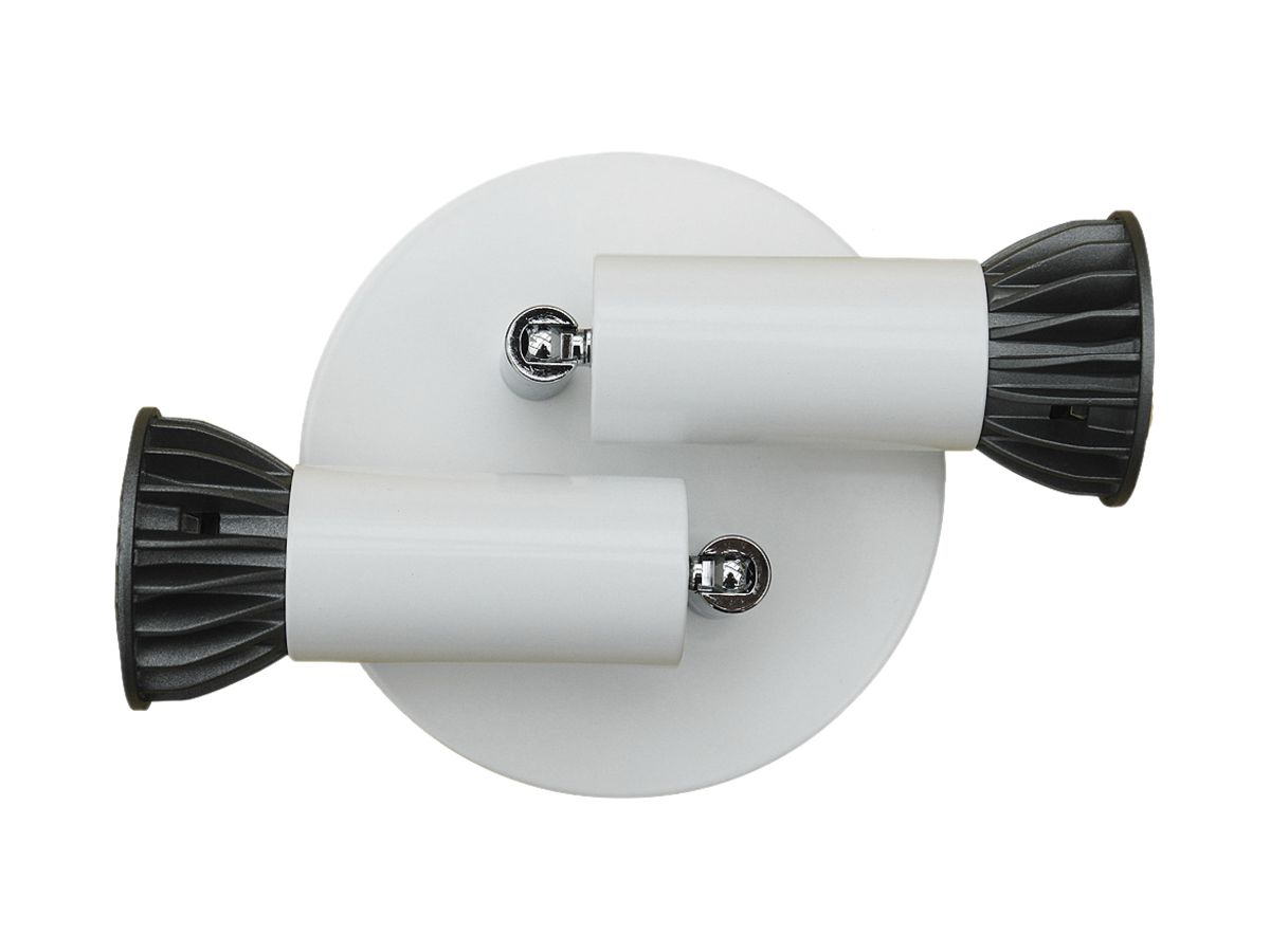 EB-LED-Leuchte FAWA Duo-Spot 2×7.5W GU10 weiss
