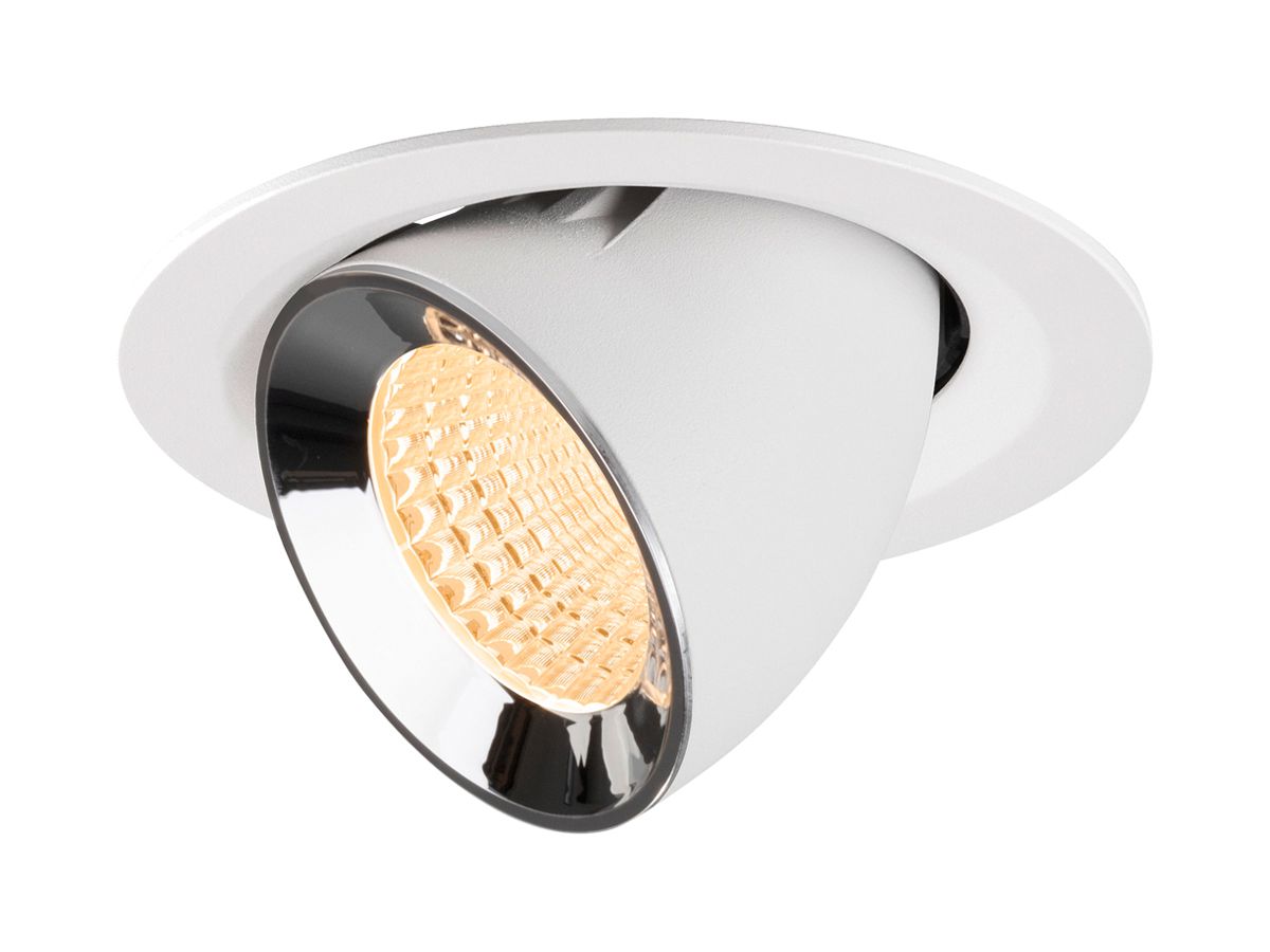 LED-Downlight SLV NUMINOS GIMBLE M 12W 1700lm 2700K WB DALI Ø120 ws/cr