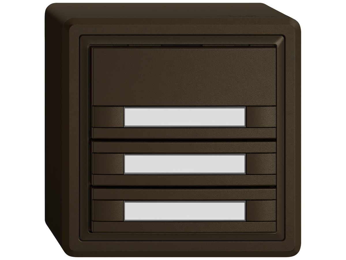 AP-KNX-Taster RGB EDIZIO.liv SNAPFIX® Temperaturfüh.o.LED Pap.3×T 2-Tbed.br