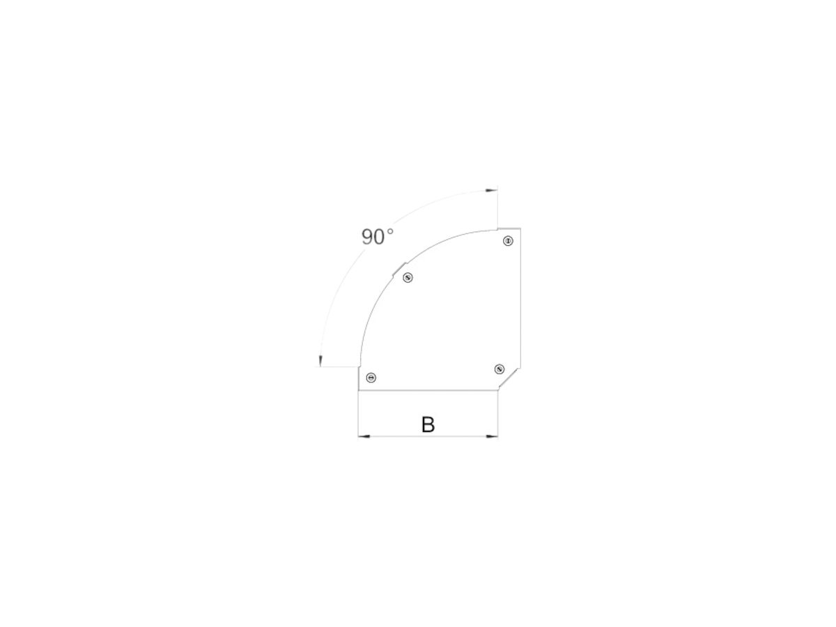 Deckel Bettermann zu Bogen RBM 90° 100mm bandverzinkt
