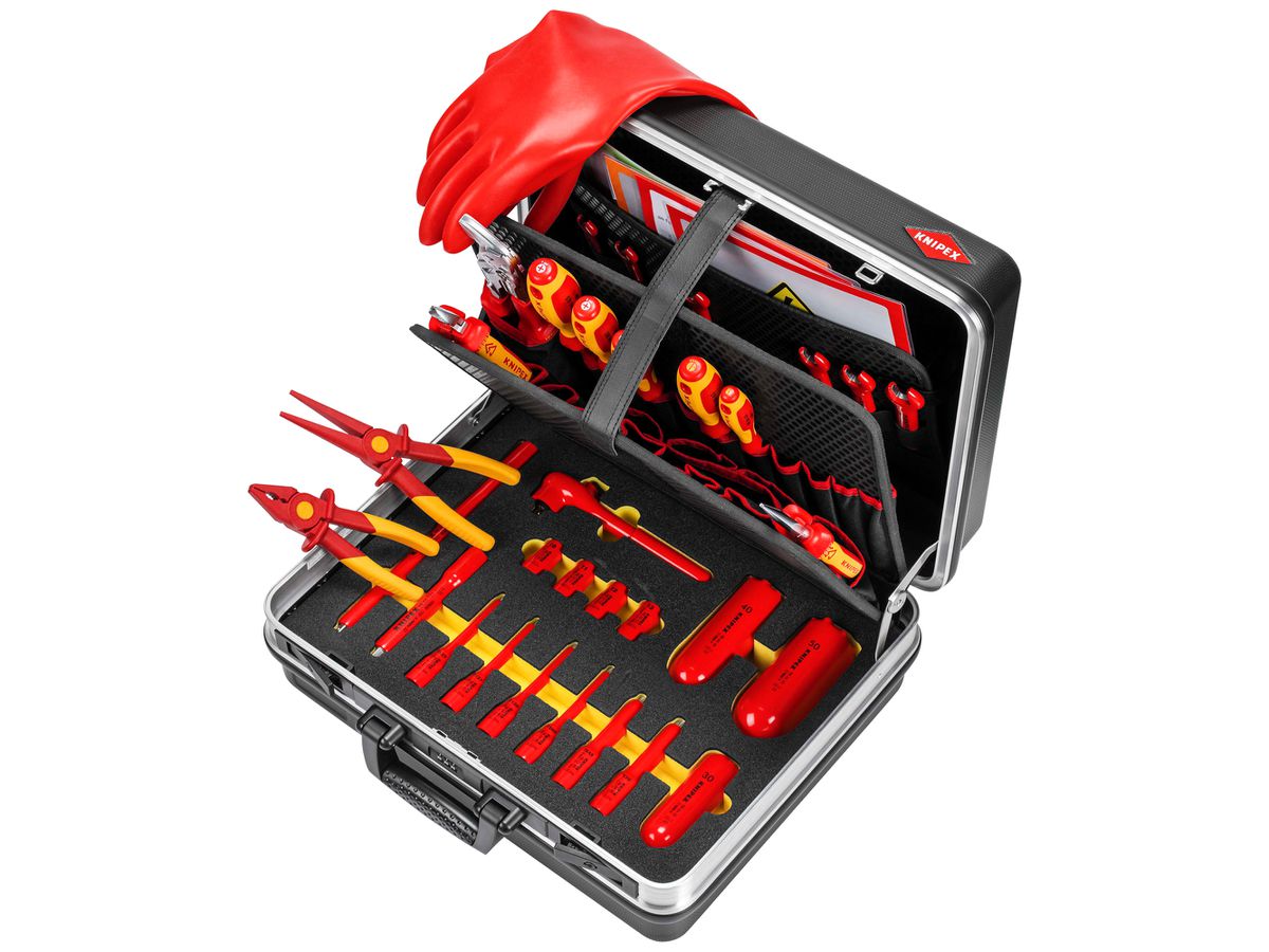 Werkzeugkoffer KNIPEX "Basic" E-Mobilität 33-teilig