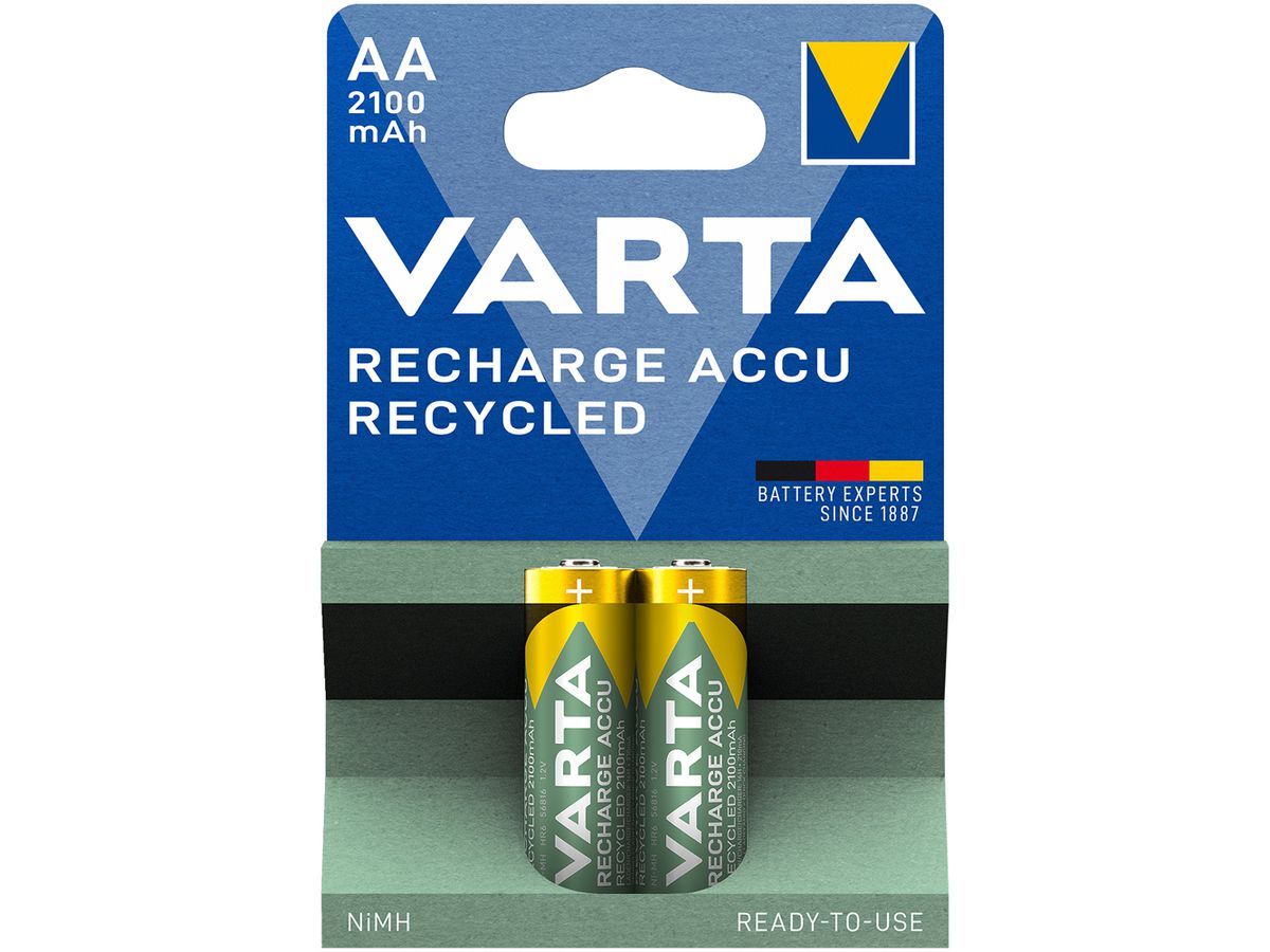 Akku VARTA HR6/AA recycled 2.1Ah, Blister à 2 Stück