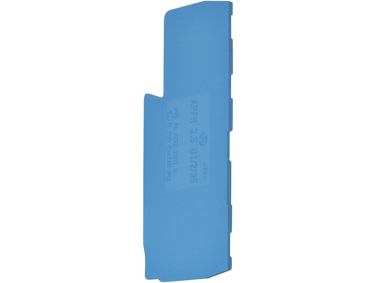 Abschlusswand Hager für KYA02NH3, KYA02NP N-Klemmen 2.5mm² blau