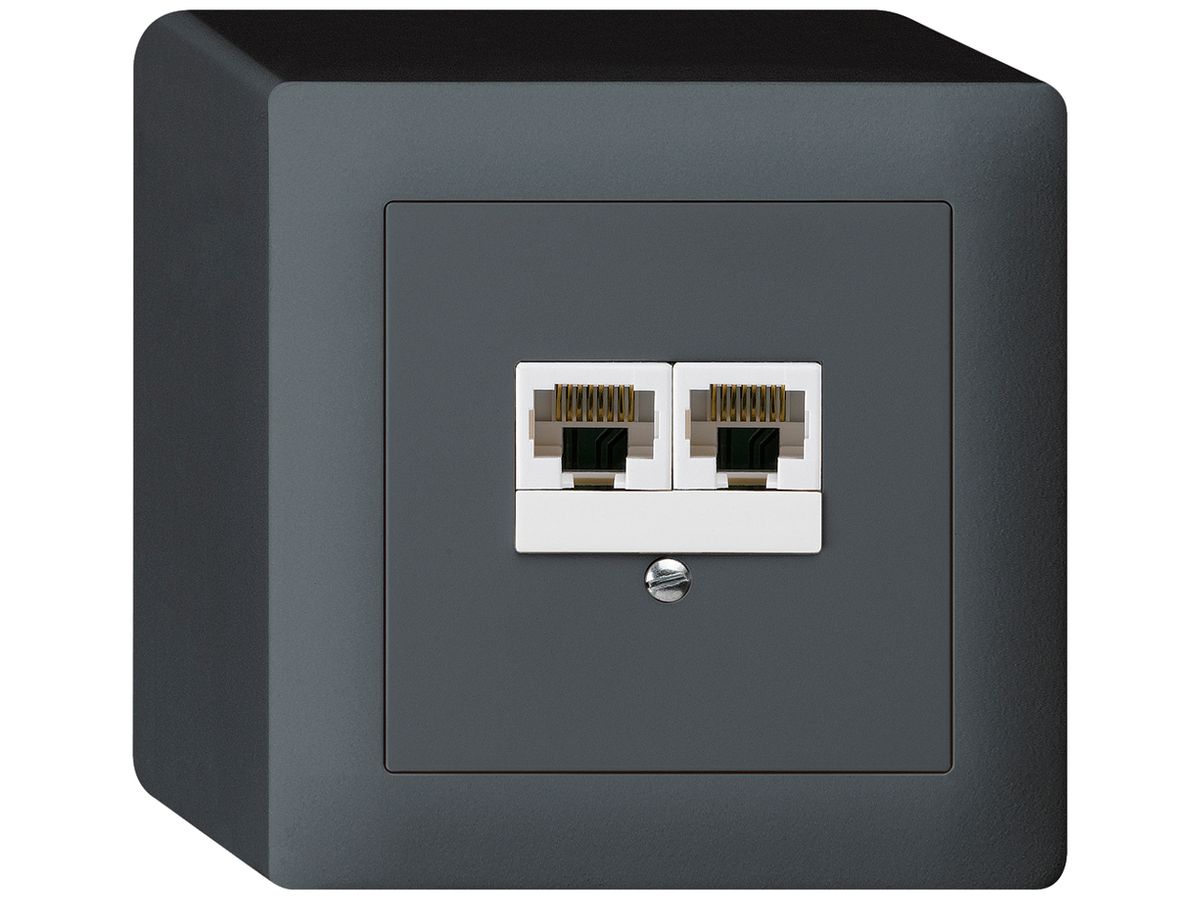 AP-Dose kallysto 2×RJ45u parallel anthrazit