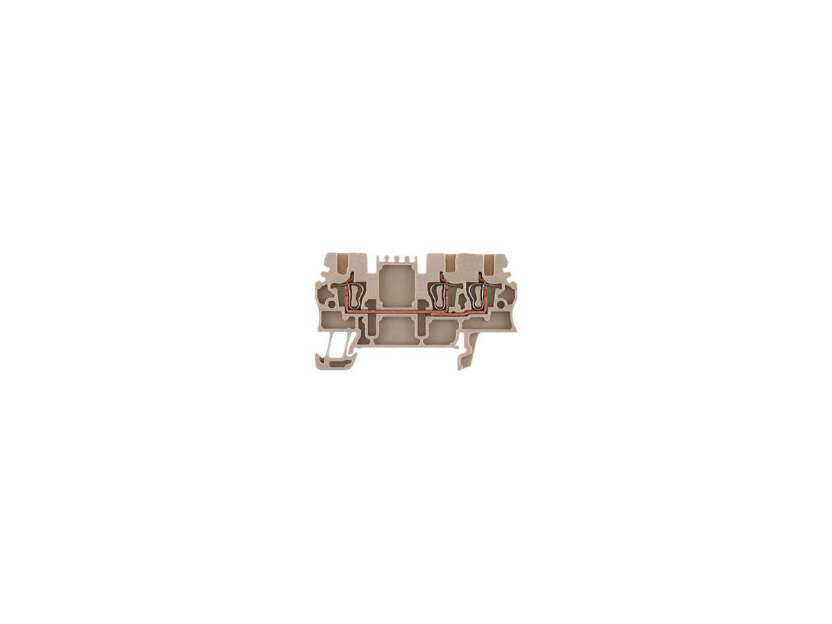 Durchgangs-Reihenklemme Weidmüller ZDU 1.5/3AN Zugfeder 1.5mm² TS35 beige