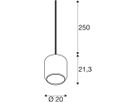 Pendelleuchte SLV PANTILO 20 E27 15W DIM direkt weiss/chrom