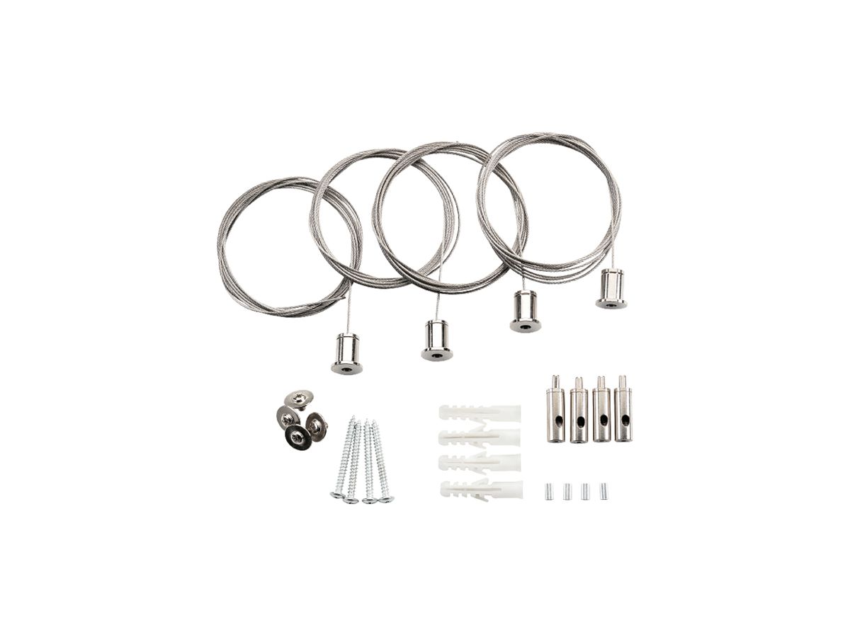 Seilabhängung-Set SG Sense Surface Stahl 2000mm Silber 4 Stk