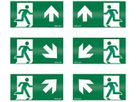 Piktogramm-Satz ESYLUX SLC 25m Pfeil OR/OL/UR/UL/O/O 145×290mm