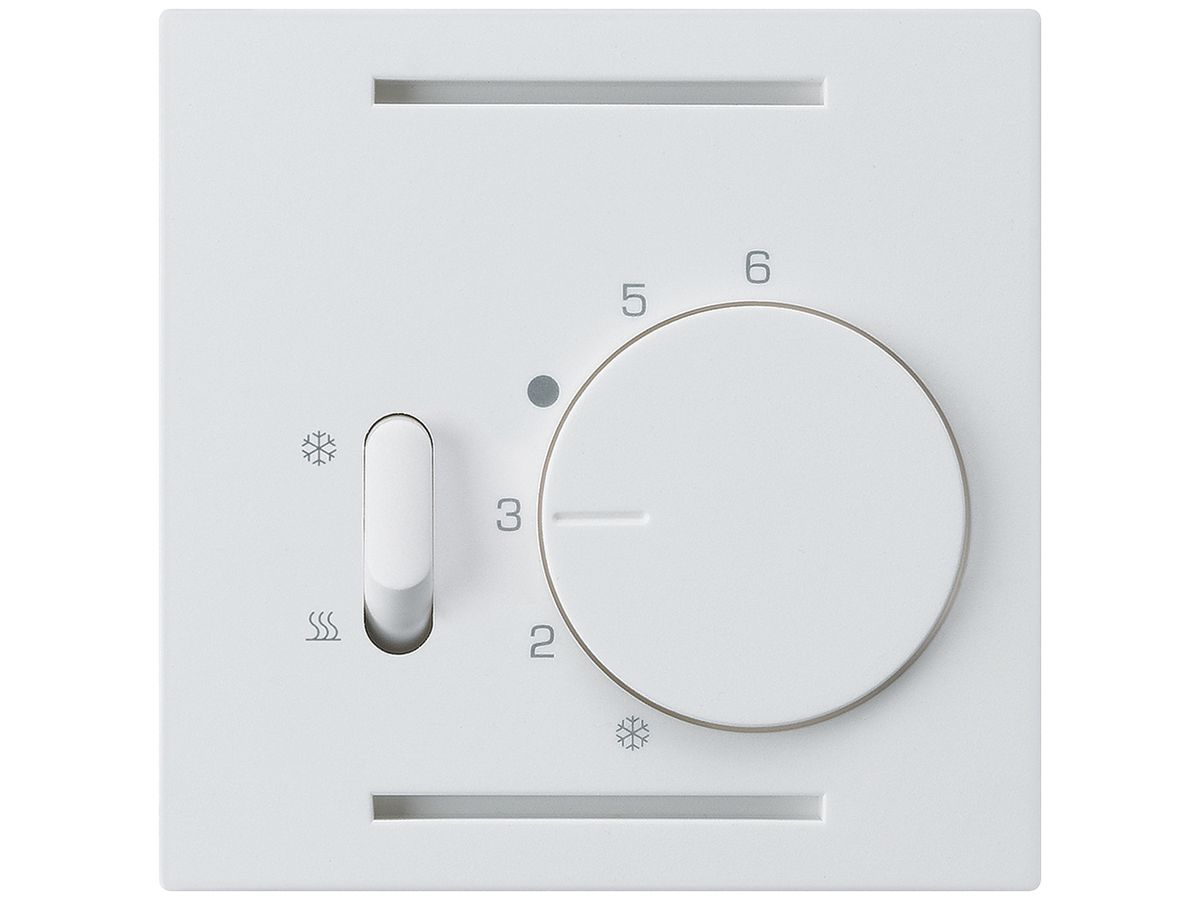 Thermostat Hager kallysto A, mit Schalter Heizen/Kühlen, weiss