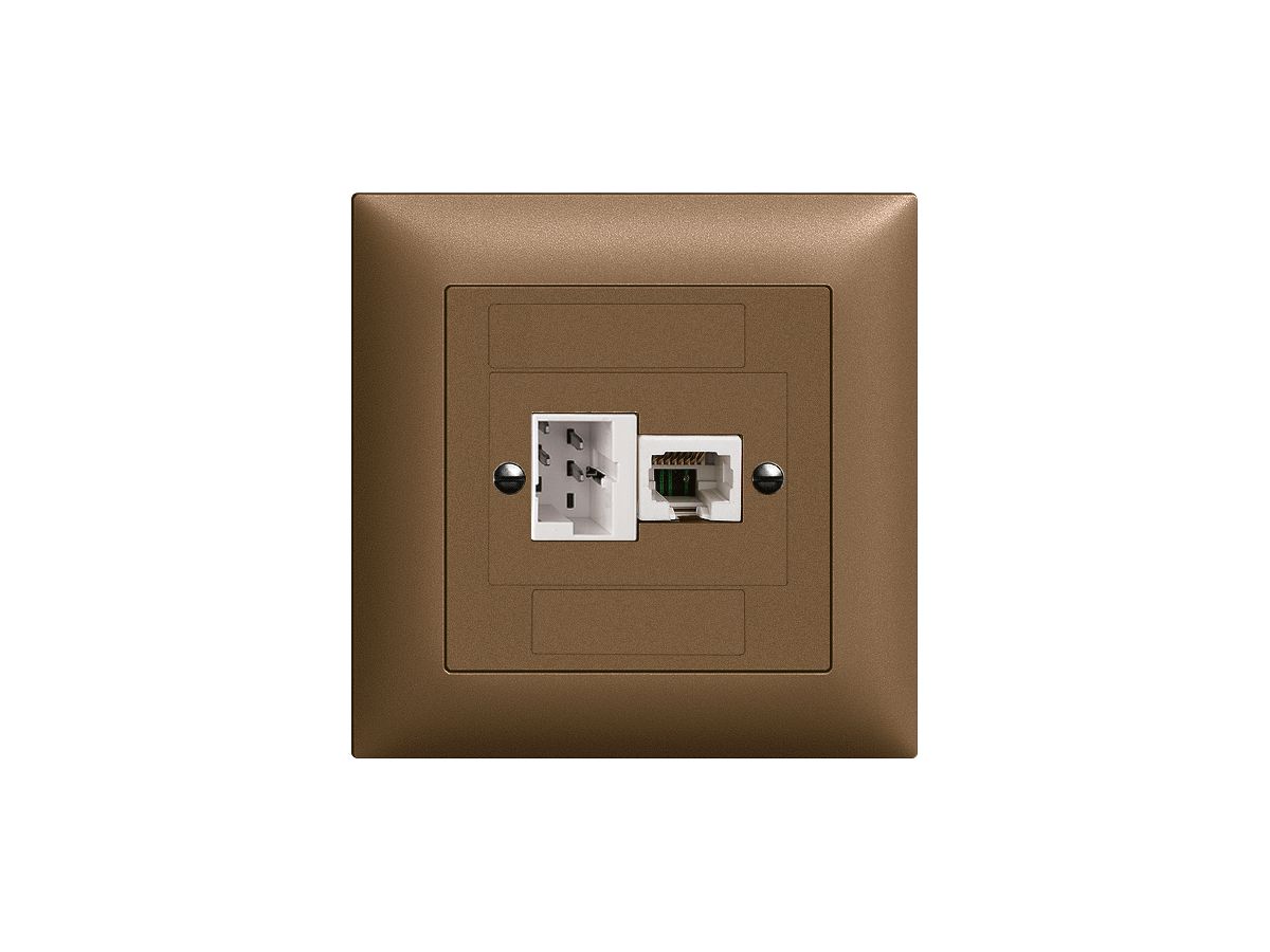 UP-Dose xDSL RJ45/TT83 coffee ITplus EDIZIOdue mit Filter