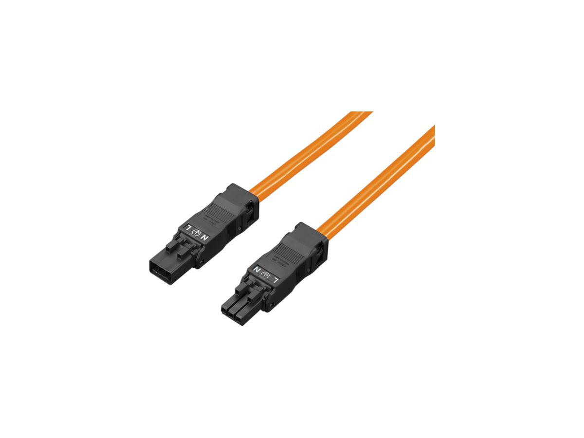 Anschlusskabel Rittal SZ 2500.530 Stecker/Buchse 3P 230V PVC orange 1m