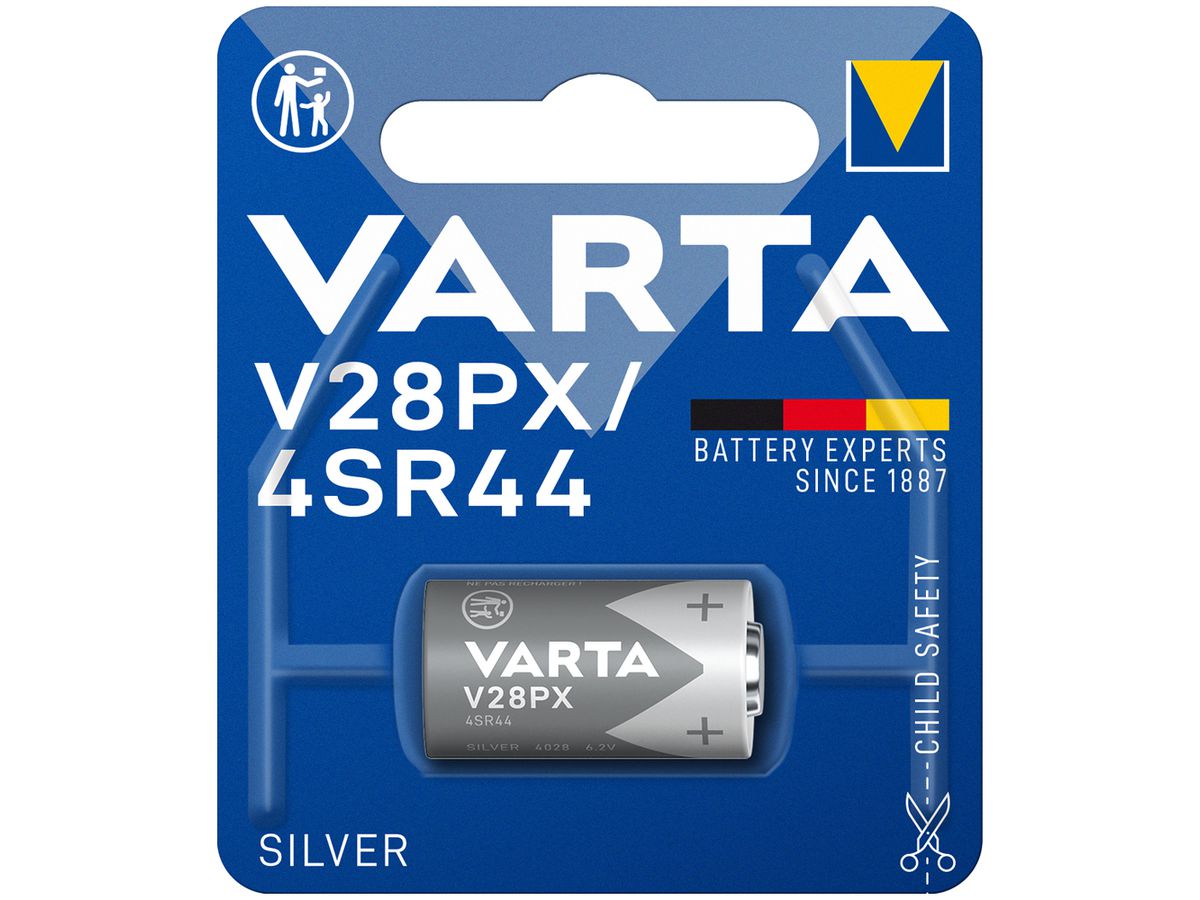 Batterie Silberoxyd VARTA Electronics V28PX 6.2V Blister à 1 Stück