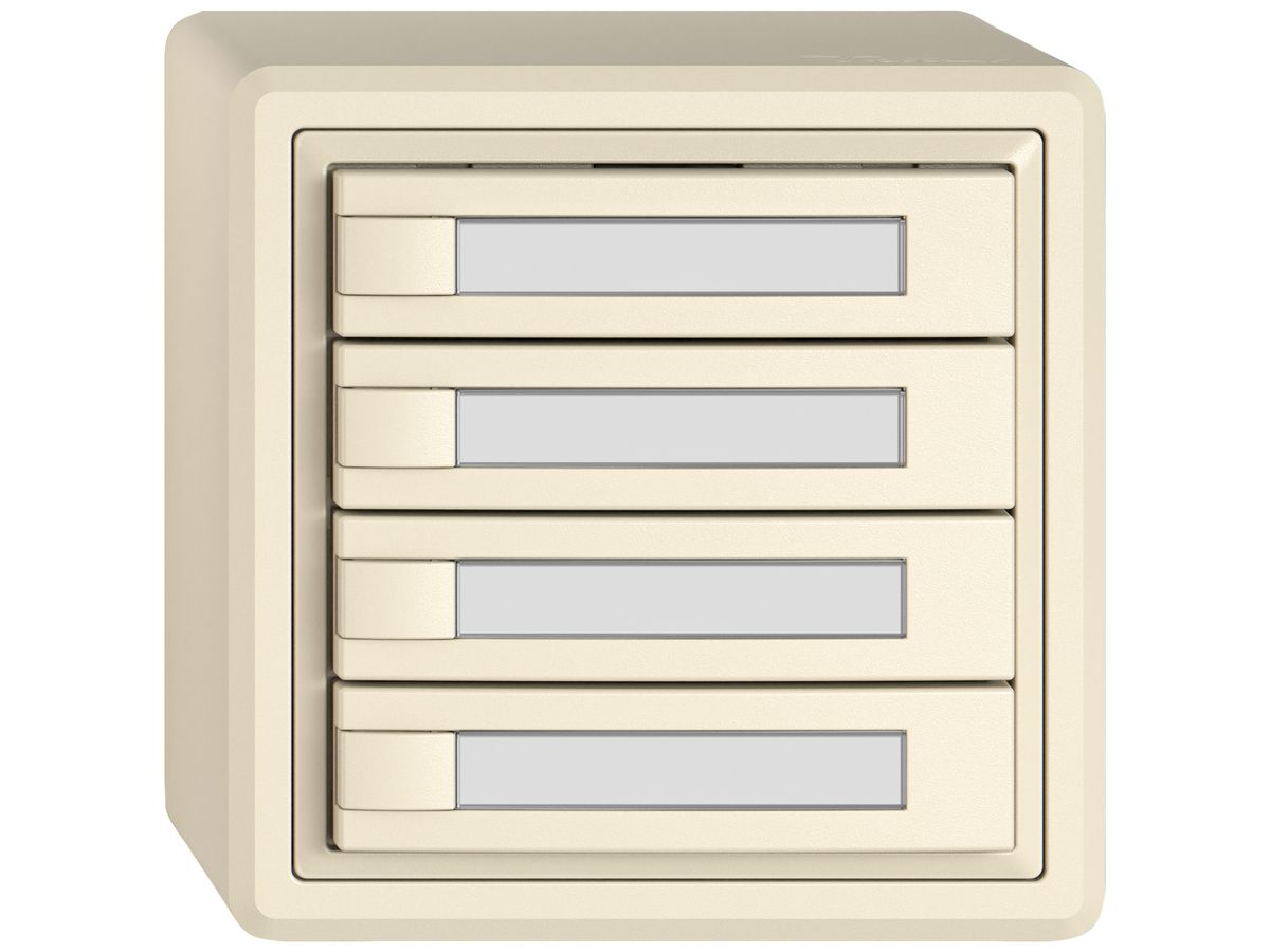 AP-KNX-Taster RGB EDIZIO.liv SNAPFIX® Temperaturfüh.o.LED Pap.4×T 1-Tbed.cr