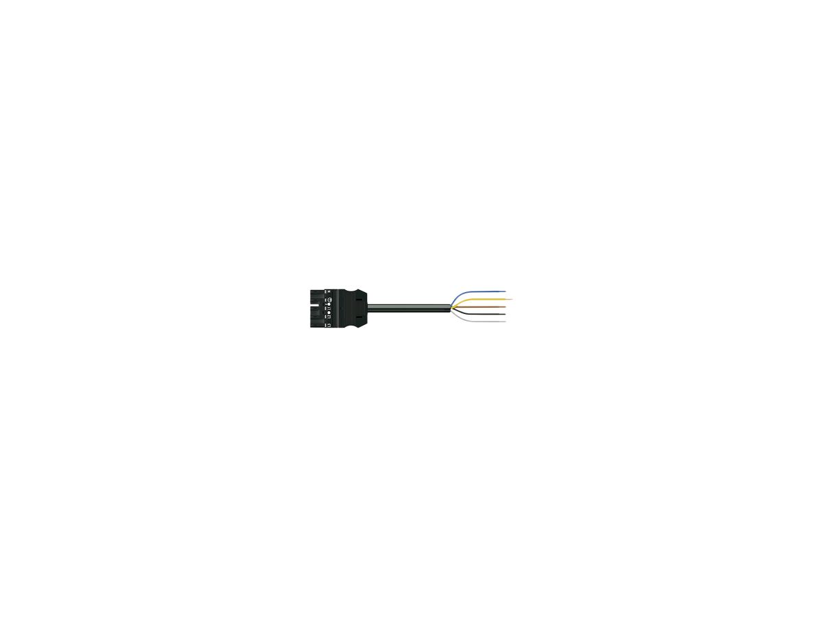 Anschlussleitung WINSTA MIDI 5×1.5mm² 16A 400V 3m Kod.A Stecker/frei schwarz