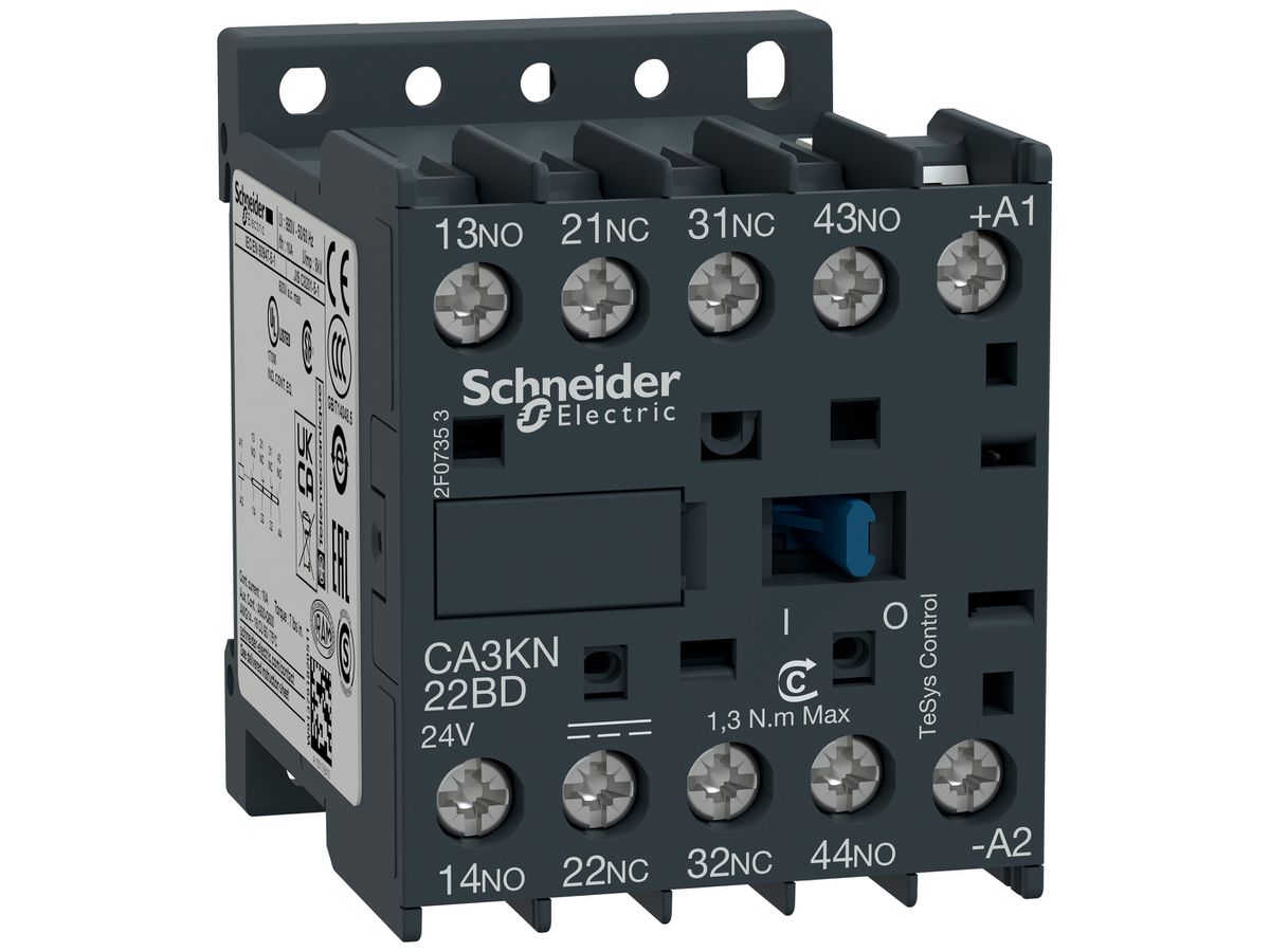 REG-Hilfsschütz TeSys 2NC 2NO 110VDC 45×77×84mm