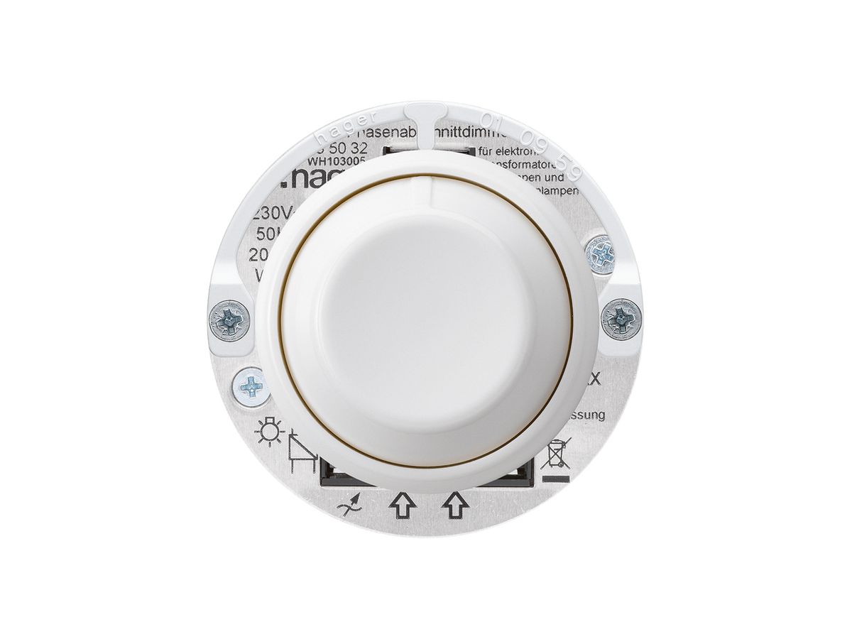 UP-Drehdimmer basico Phasenabsch. 20…550W Bauart A weiss