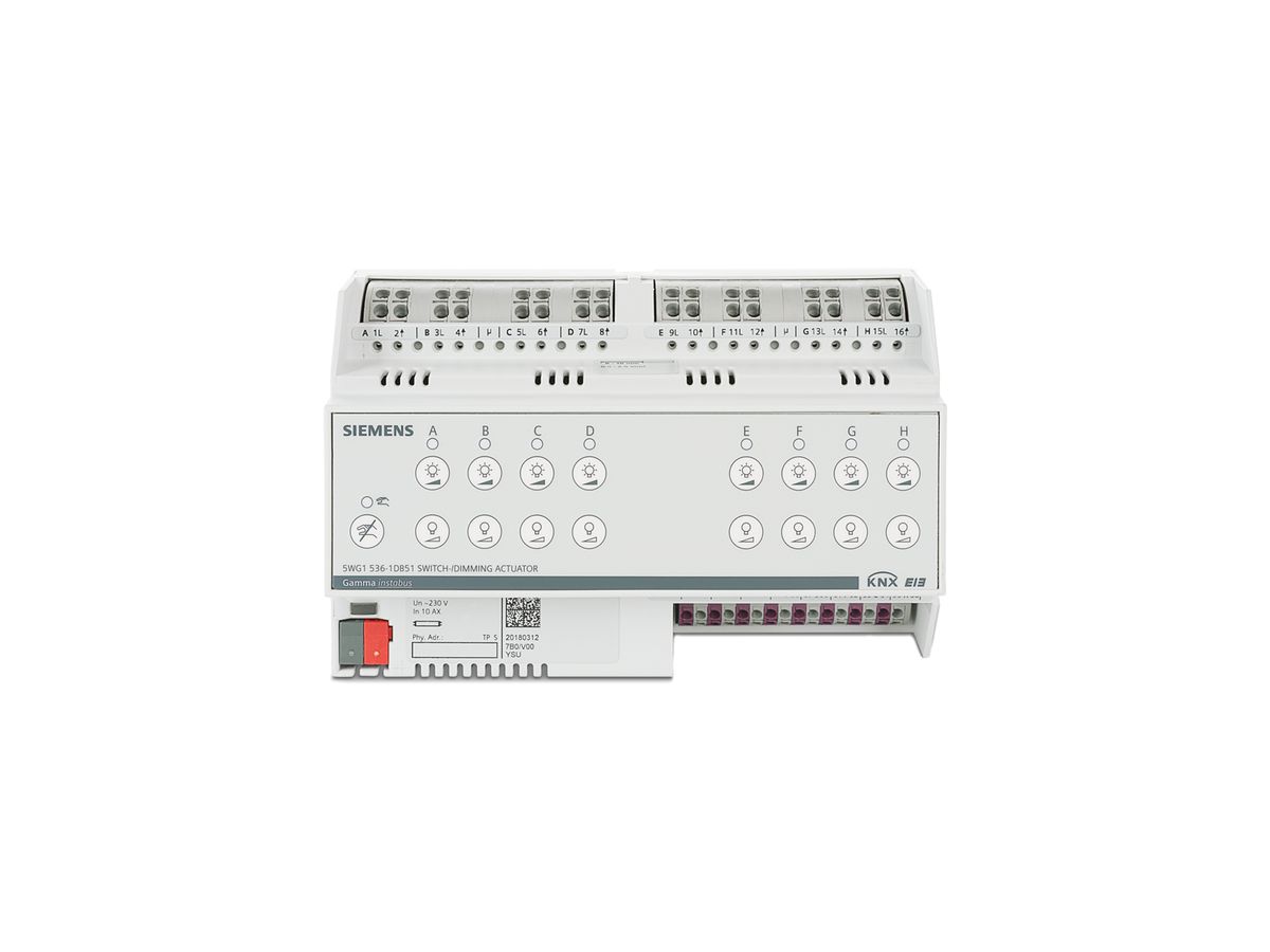 REG-KNX-Schalt-/Dimmaktor Siemens N 536D51, 8-Kanal, 10A