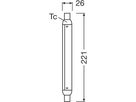 LED-Lampe  LED LINE S15s 4W 350lm 2700K 221mm opal