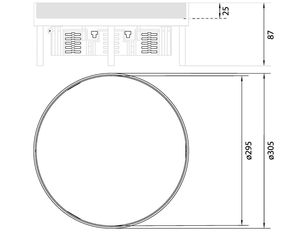 Edelstahlkassette Hager R12 10 32mm rostfreier Stahl