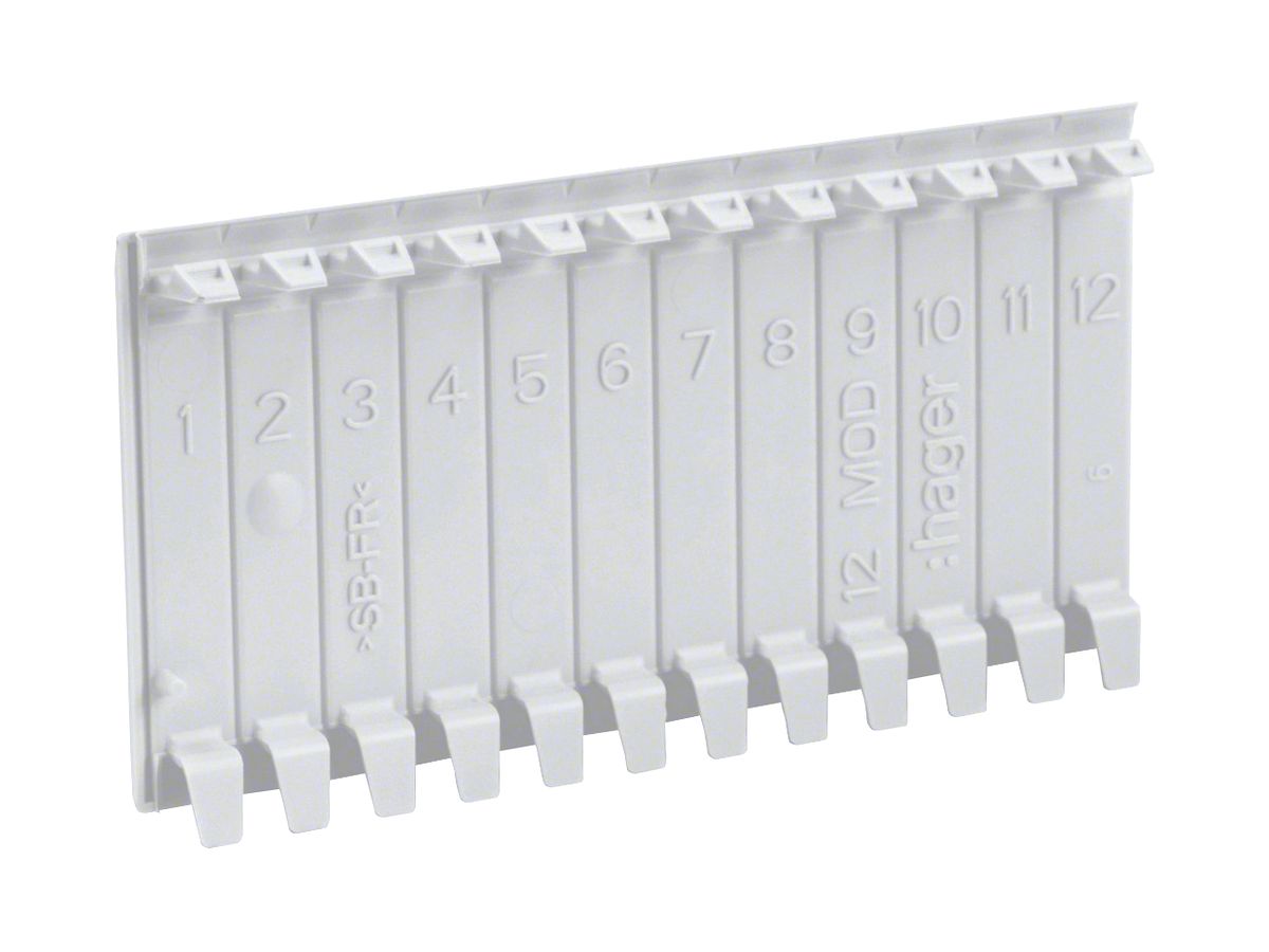 Abdeckstreifen Hager vector 6 Module 110×54mm grau